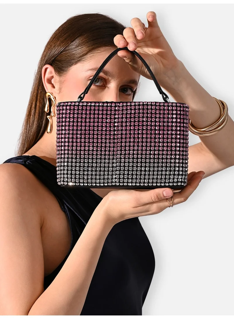 لافي حقيبة دلو فاخرة نسائية وردي متدرج